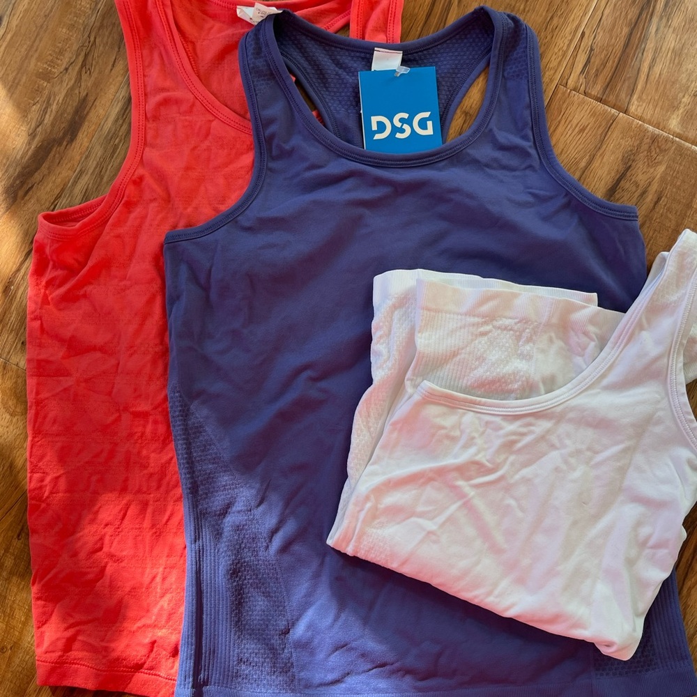 Set of 3 DSG Athletic Racer Back Tops